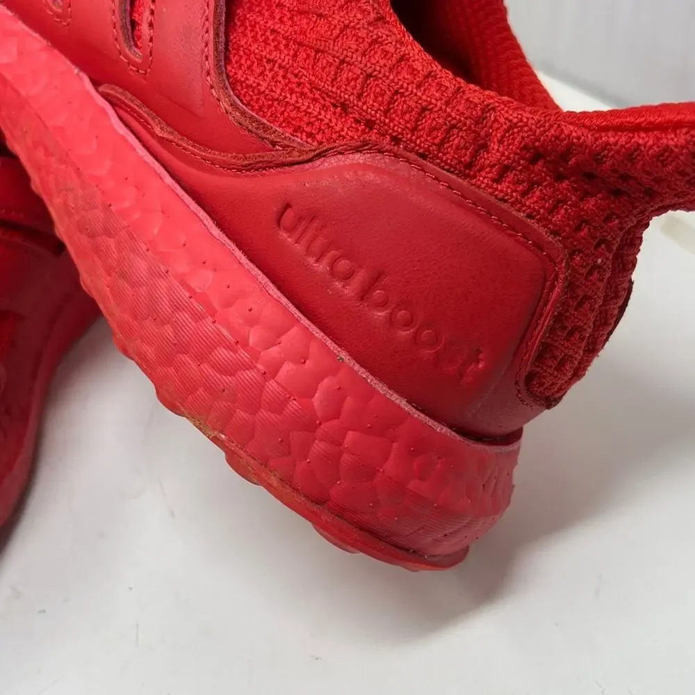 Adidas Ultra Boost All-Red Athletic Sneakers Size 10